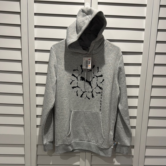 Puma Other - Puma Men’s NWT Gray Hoodie Sweatshirt with front Puma Design.